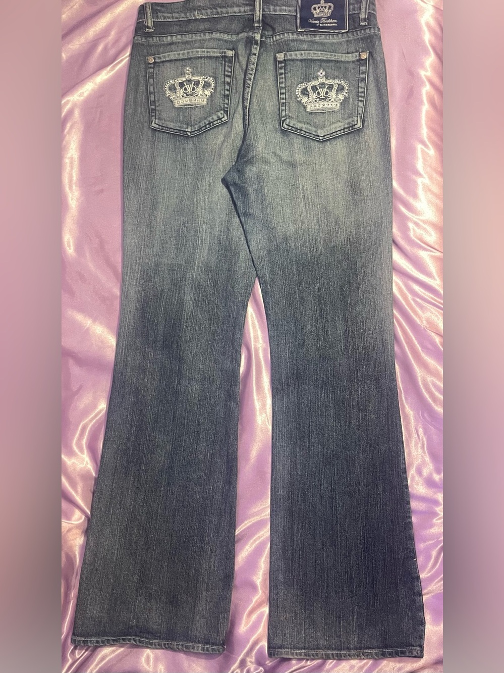 Y2K Victoria Beckham Mcbling low rise bootcut 32/34” long tall 2000s jeans